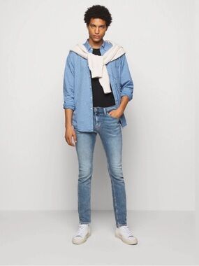 7 For All Mankind Ronnie The Skinny Jeans Stretch Blue, size 36